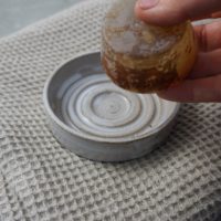 Porte savon - rond - blanc
