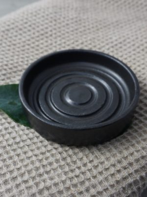 Porte savon - rond - noir