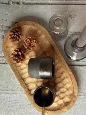 Gobelet noir artisanal