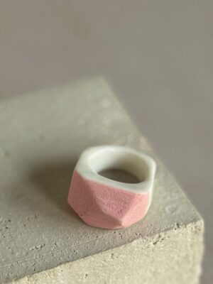 Color Block 02 - Bague en porcelaine artisanale